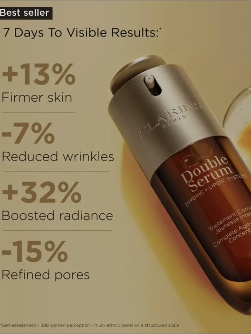 CLARINS DOUBLE SERUM® - Anti- Aging + Anti-Wrinkle Serum